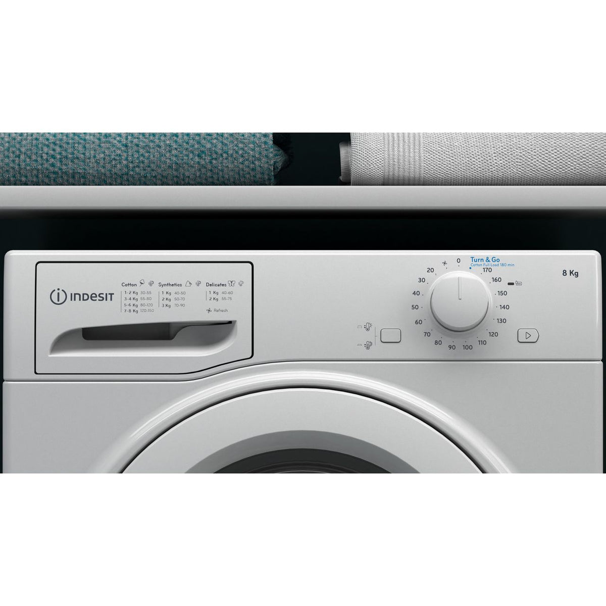 Indesit I2D81WUK 8Kg Condenser Tumble Dryer - White - B Rated