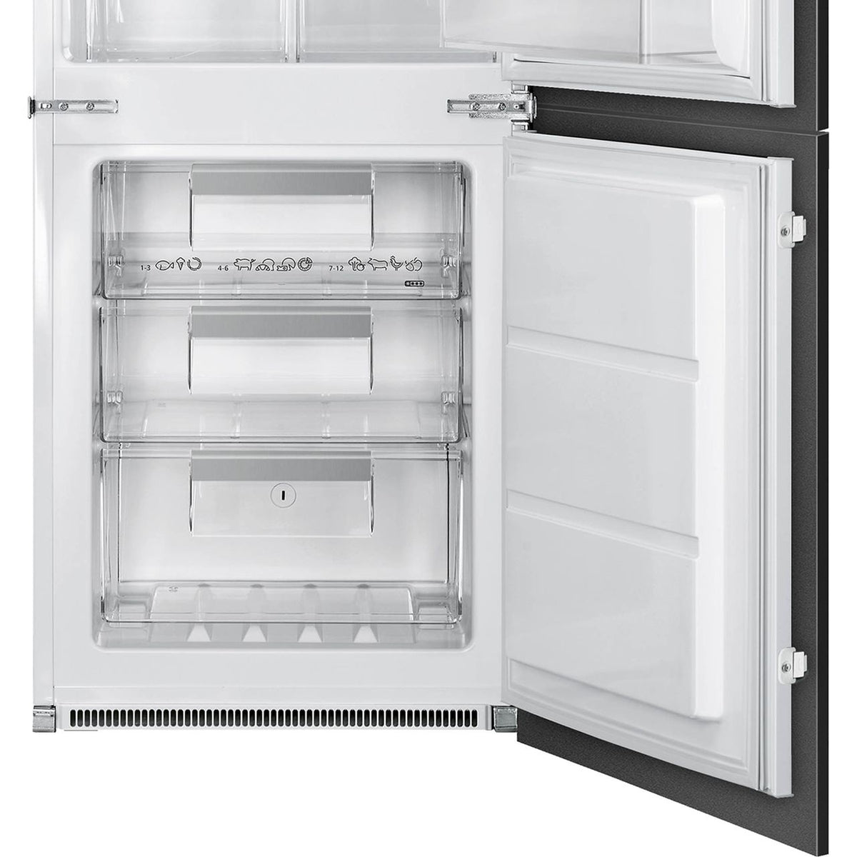 Smeg UKC8173N1F Integrated 70-30 Frost Free Fridge Freezer - White - F Rated