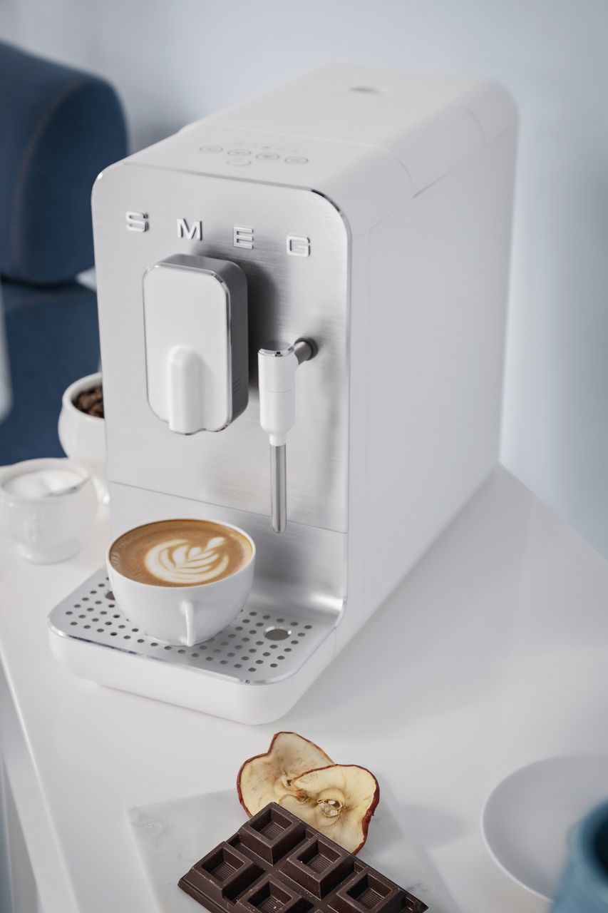 Smeg 50's Style BCC12WHMUK Espresso Coffee Machine - Matte White