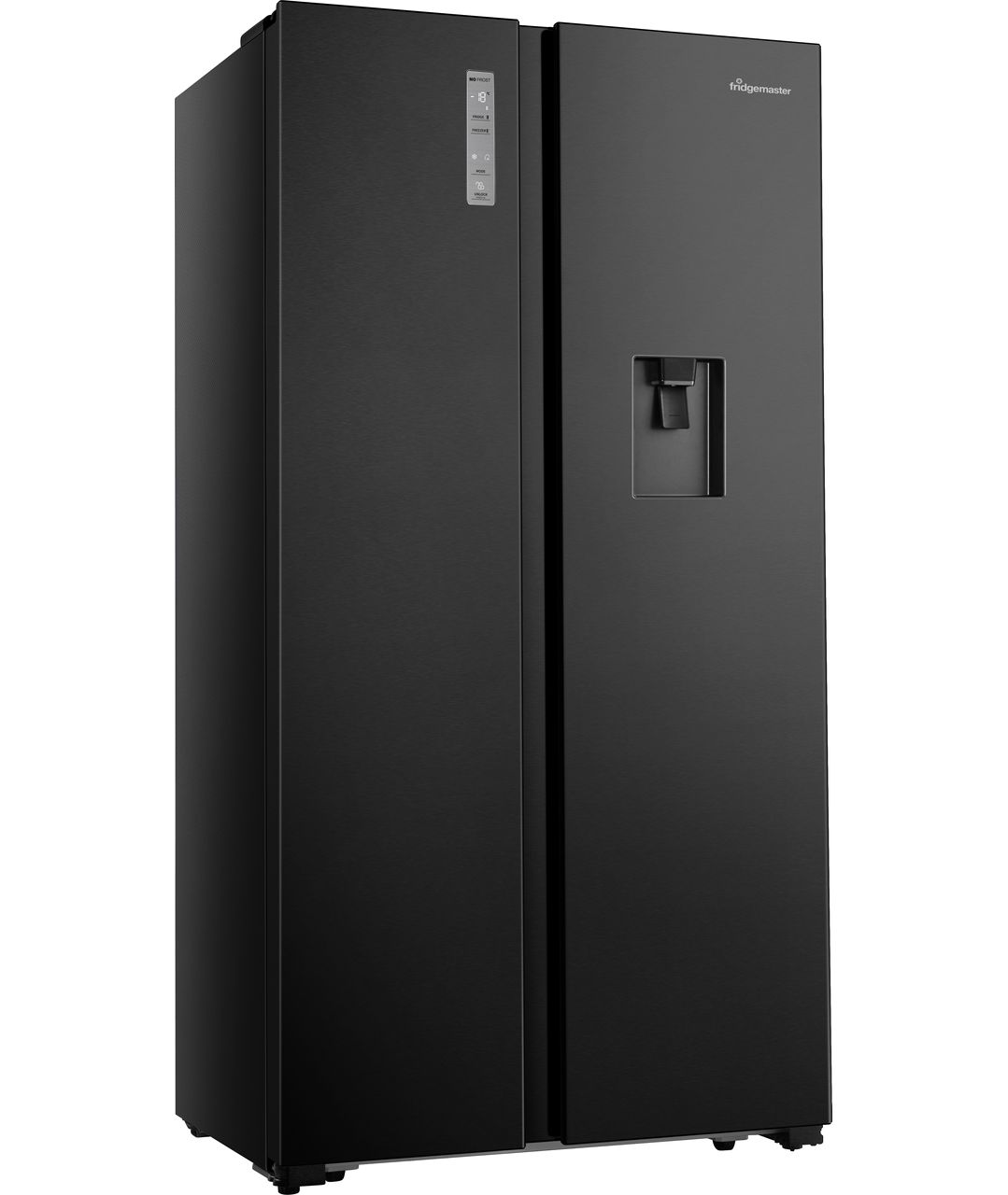 Fridgemaster MS91520DEB Non-Plumbed Total No Frost American Fridge Freezer - Black - E Rated