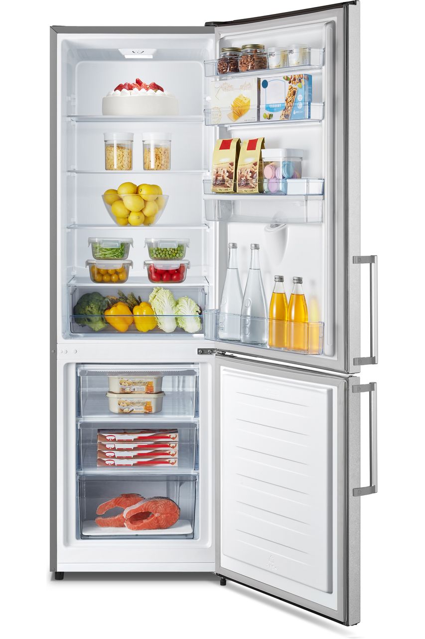 Fridgemaster MC55265DES 70-30 Fridge Freezer - Silver - E Rated