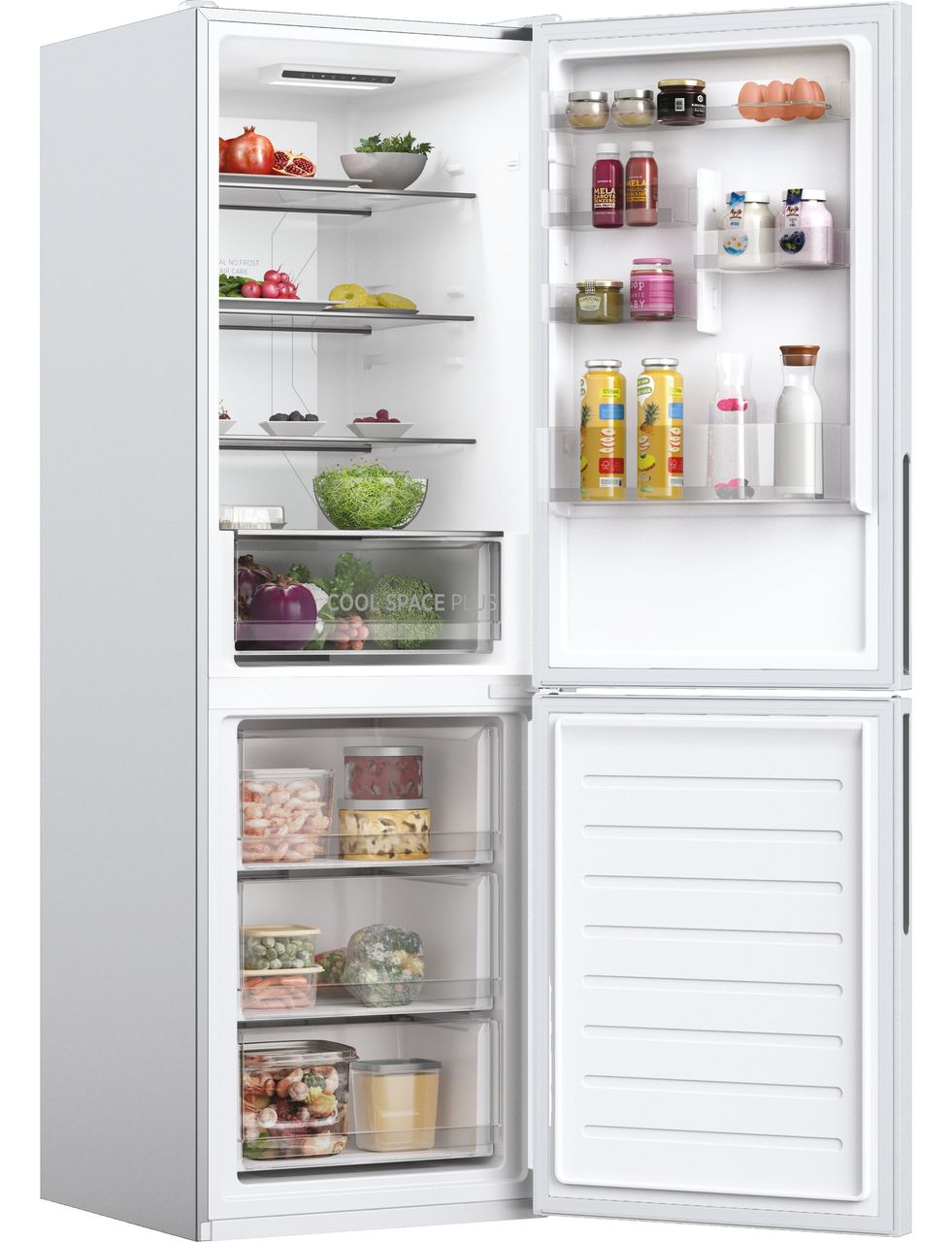 Hoover H-FRIDGE 500 HOCE4T618ESK Wifi Connected 60-40 Total No Frost Fridge Freezer - Silver - E Rated