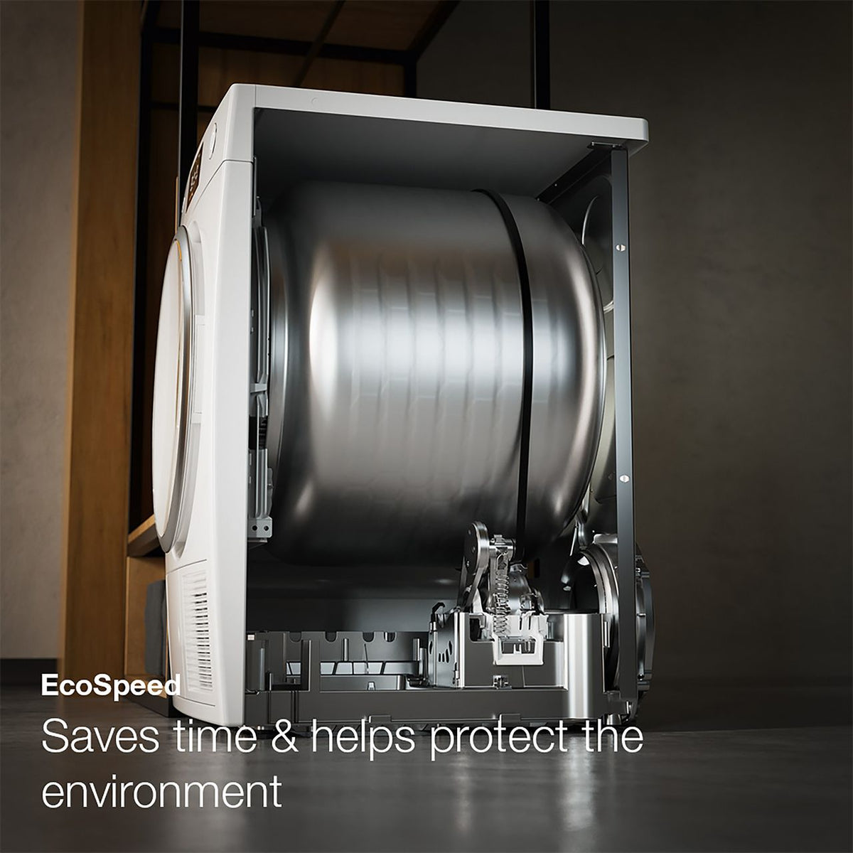 Miele EcoSpeed TWH780WP Wifi Connected 9Kg Heat Pump Tumble Dryer - Lotus White - A+++ Rated