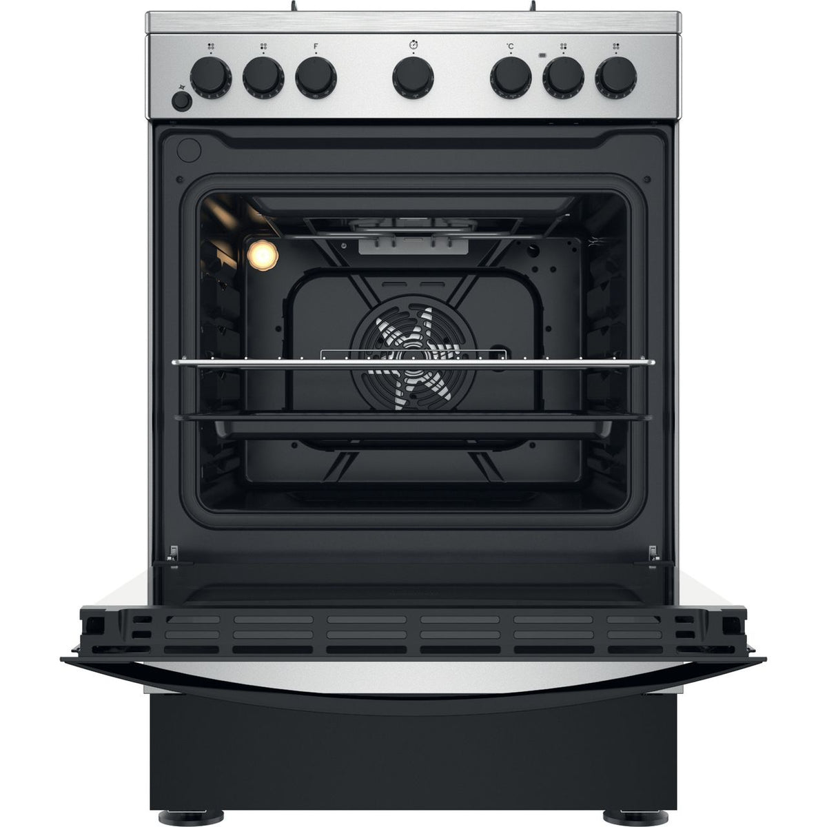 Indesit IS67G5PHX-UK Dual Fuel Cooker - Inox - A Rated