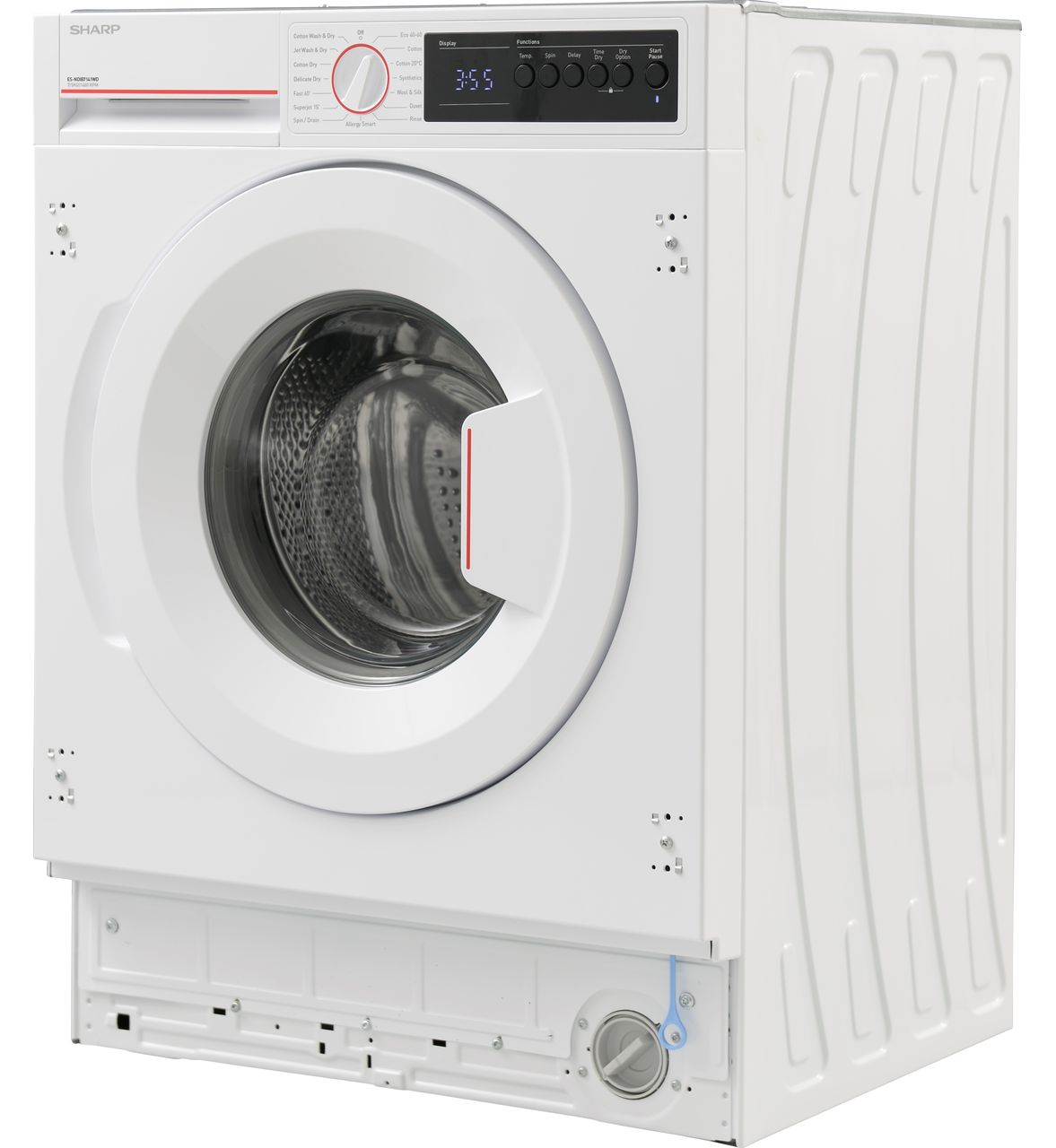 Sharp ES-NDIB7141WD Integrated 7Kg - 5Kg Washer Dryer with 1400 rpm - White - F Rated