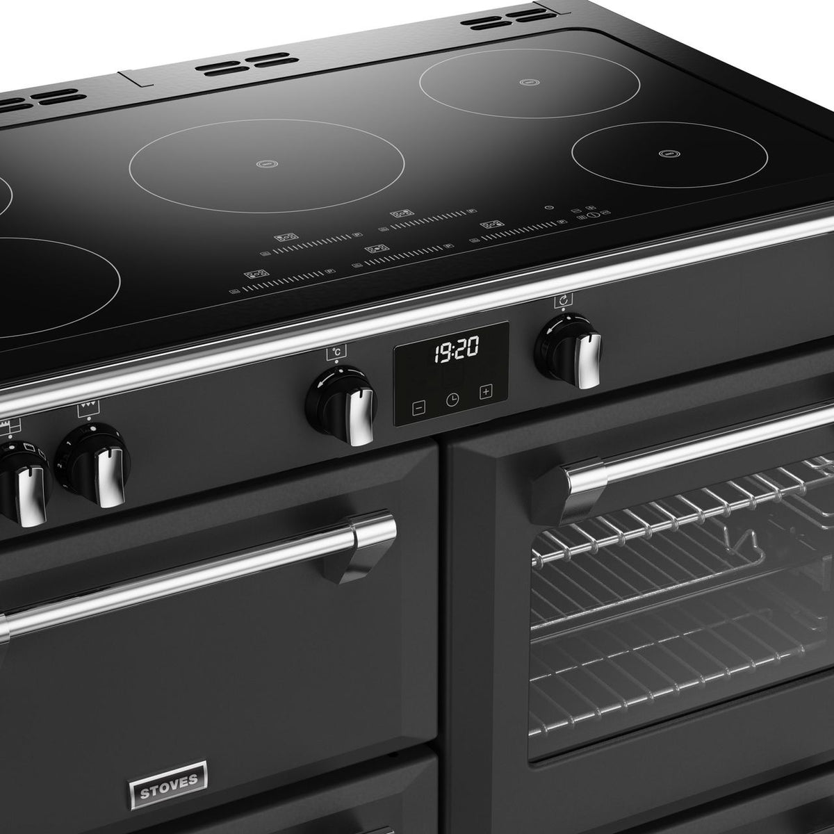 Stoves Richmond Deluxe ST DX RICH D1000Ei TCH AGR Electric Range Cooker with Induction Hob - Anthracite - A Rated