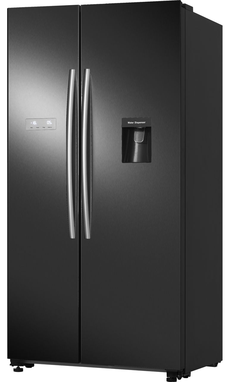 Hisense RS741N4WBE Non-Plumbed Total No Frost American Fridge Freezer - Black - E Rated