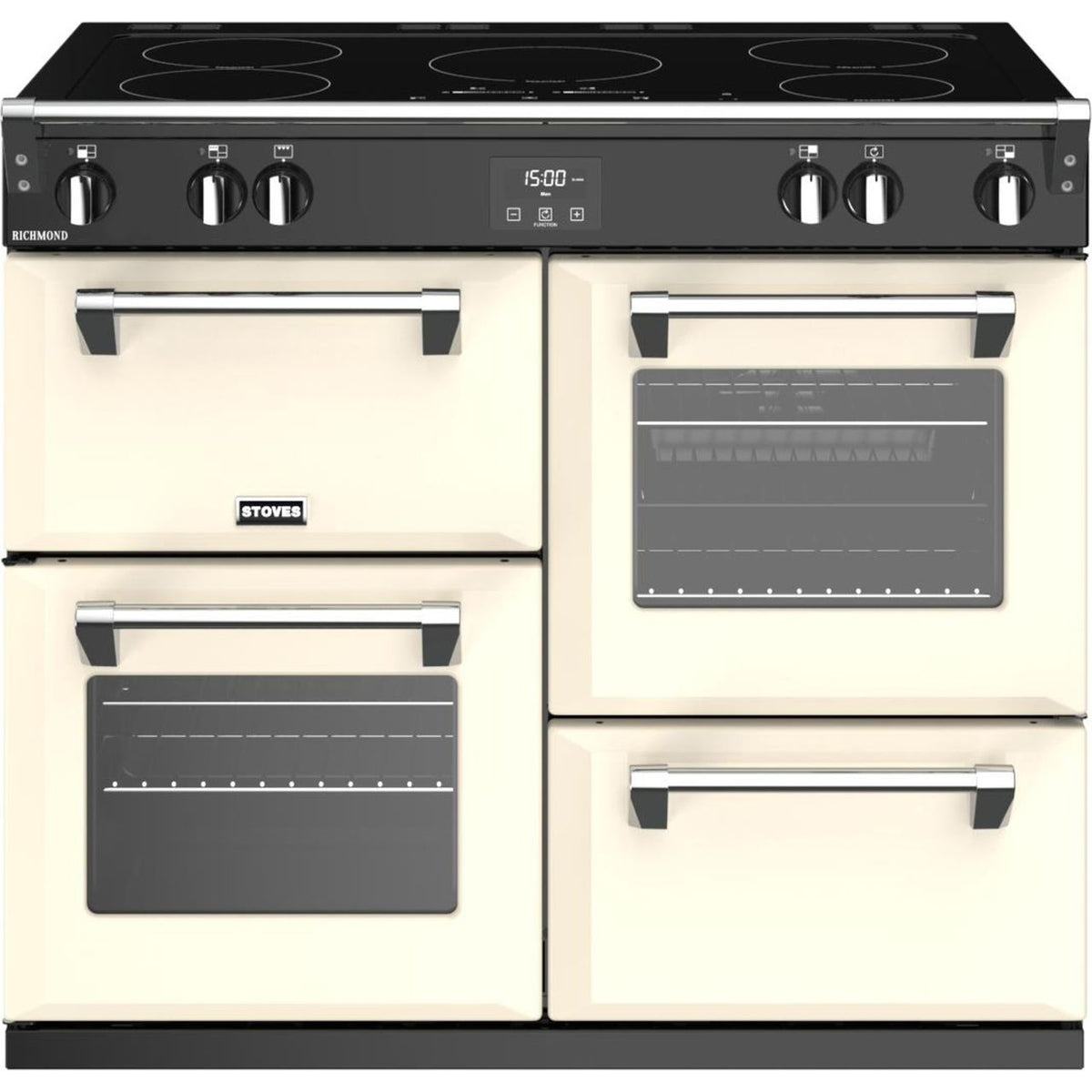 Stoves Richmond ST RICH S1000Ei MK22 CC 100cm Electric Range Cooker with Induction Hob - Cream - A Rated