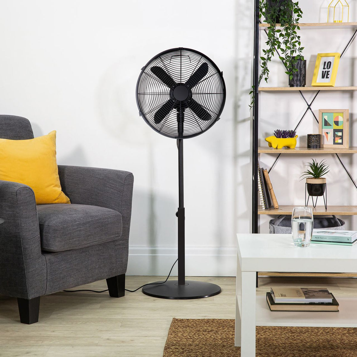 Zanussi Floor Fan ZNMPF1601MB - Black