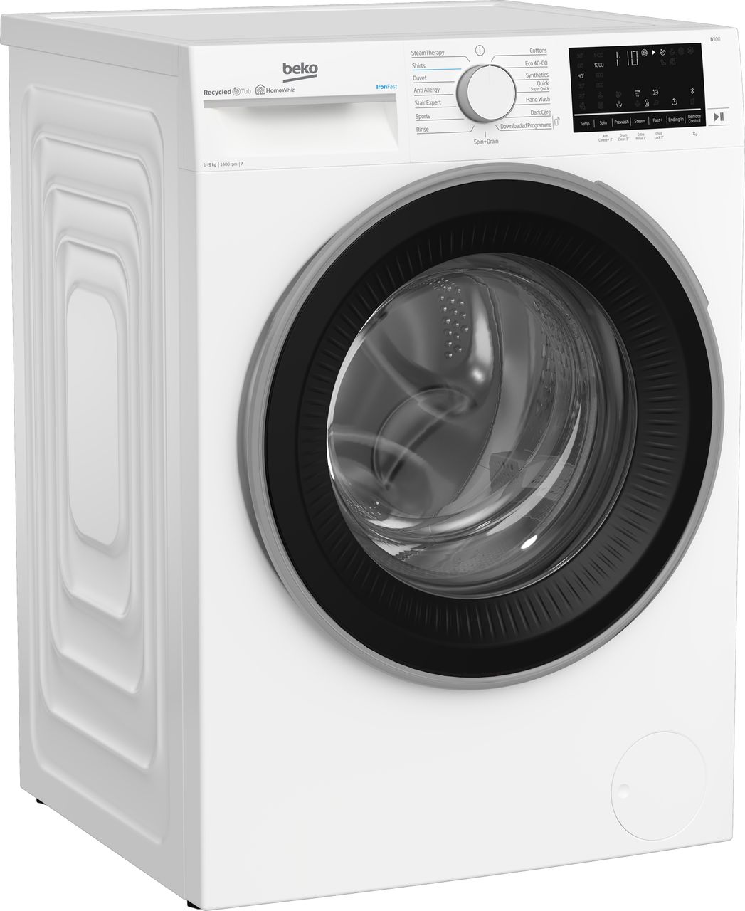 Beko IronFast RecycledTub® B3W5941IW 9kg Washing Machine with 1400 rpm - White - A Rated