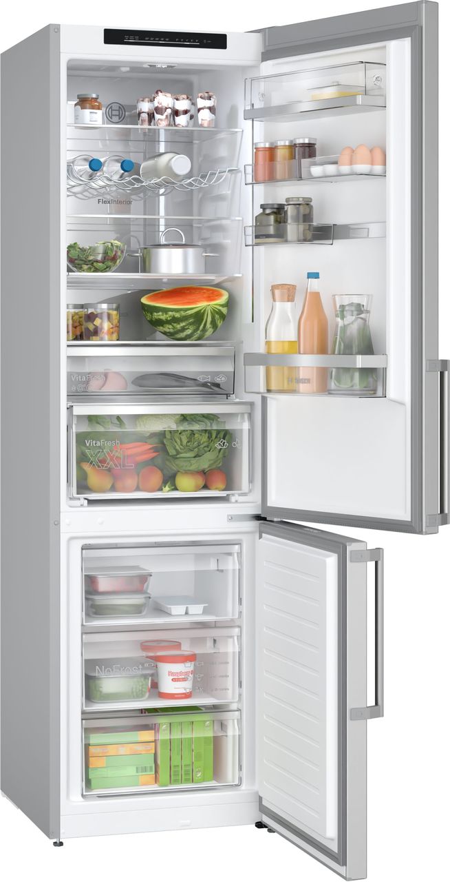 Bosch Series 6 KGN39AIAT 70-30 Frost Free Fridge Freezer - Stainless Steel Effect - A Rated