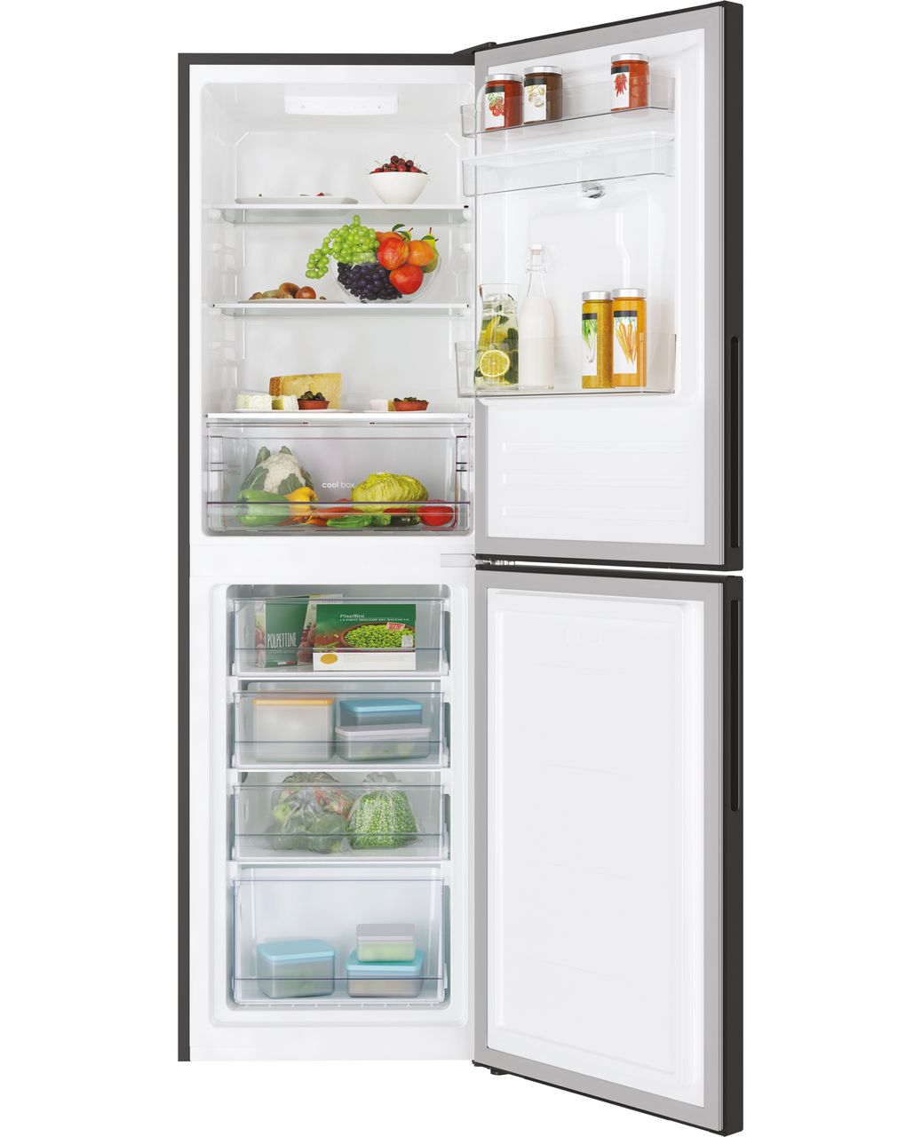 Candy CCT3L517FWBK 50-50 Fridge Freezer - Black - F Rated