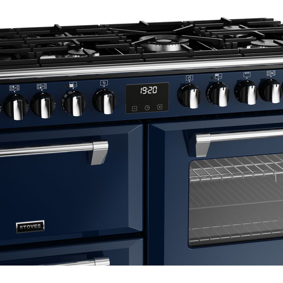 Stoves Richmond Deluxe ST DX RICH D1100DF MBL Dual Fuel Range Cooker - Midnight Blue - A Rated