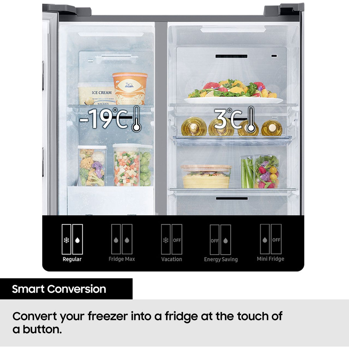 Samsung Series 7 SpaceMax™ RS67A8811B1EU Total No Frost American Fridge Freezer - Black