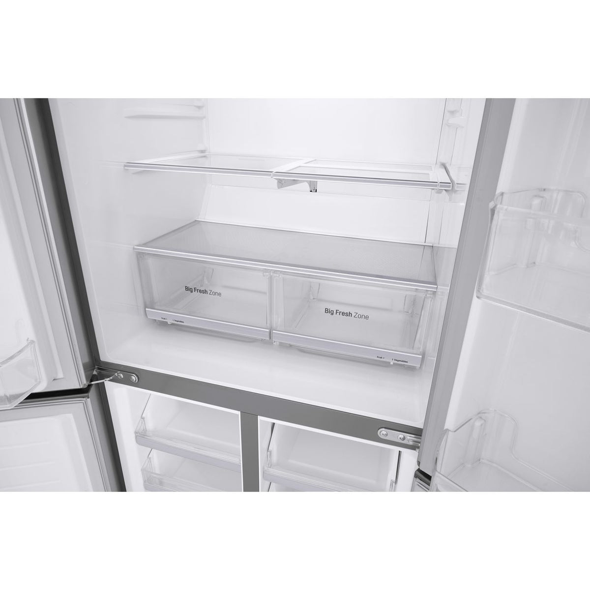 LG NatureFRESH™ GMB844PZ4E Wifi Connected Frost Free American Fridge Freezer - Shiny Steel - E Rated