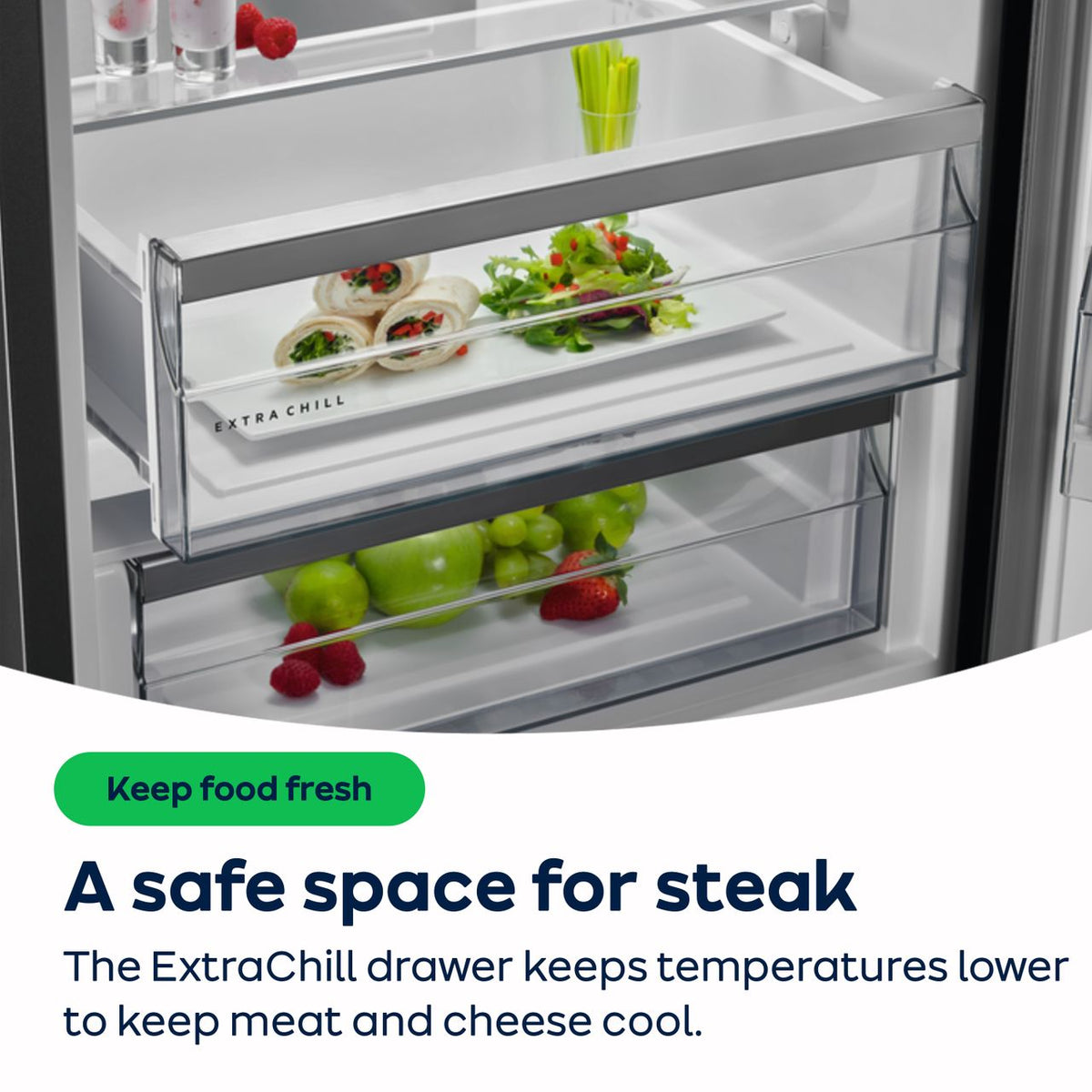 AEG SCE819E5TS Integrated 70-30 Frost Free Fridge Freezer with Sliding Door Fixing Kit - White - E Rated