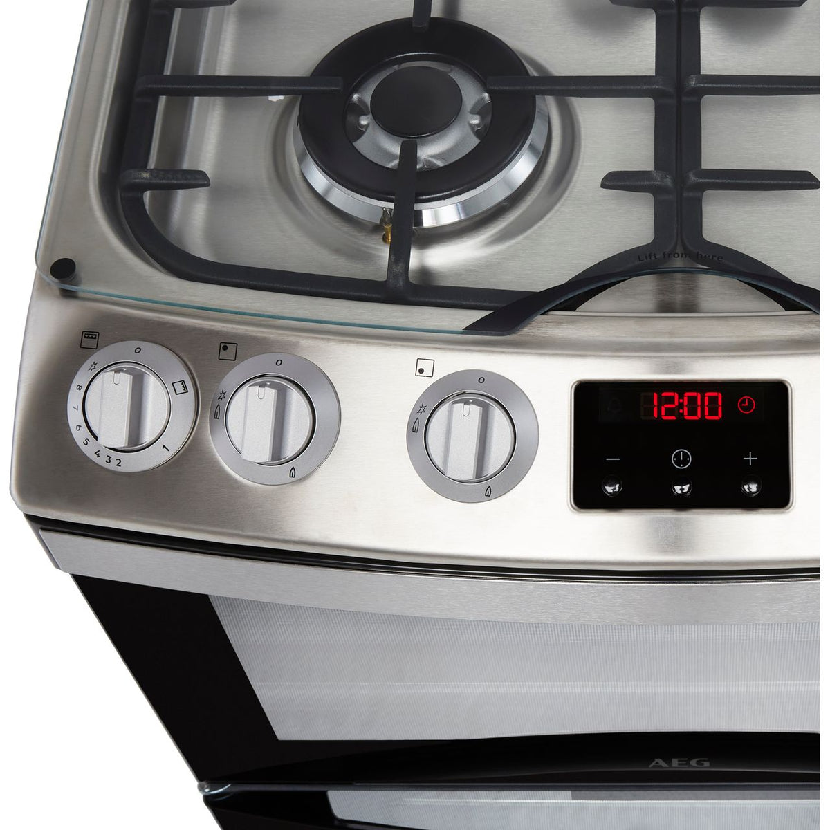 AEG CGB6130ACM Gas Cooker with Variable Electric Grill - Stainless Steel - A-A Rated