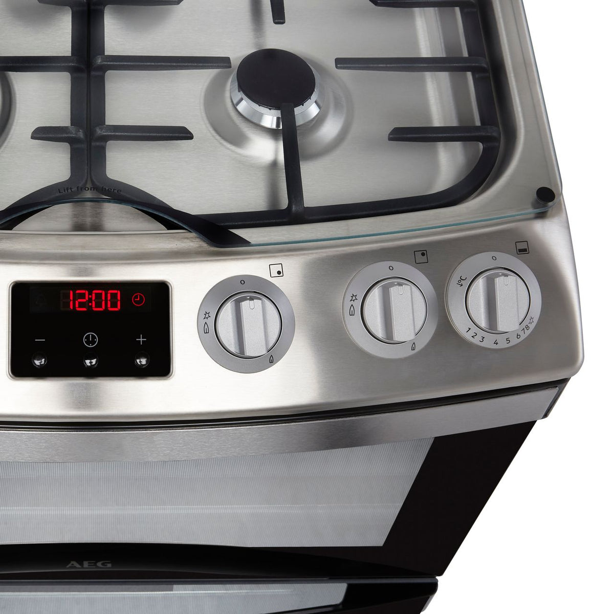 AEG CGB6130ACM Gas Cooker with Variable Electric Grill - Stainless Steel - A-A Rated