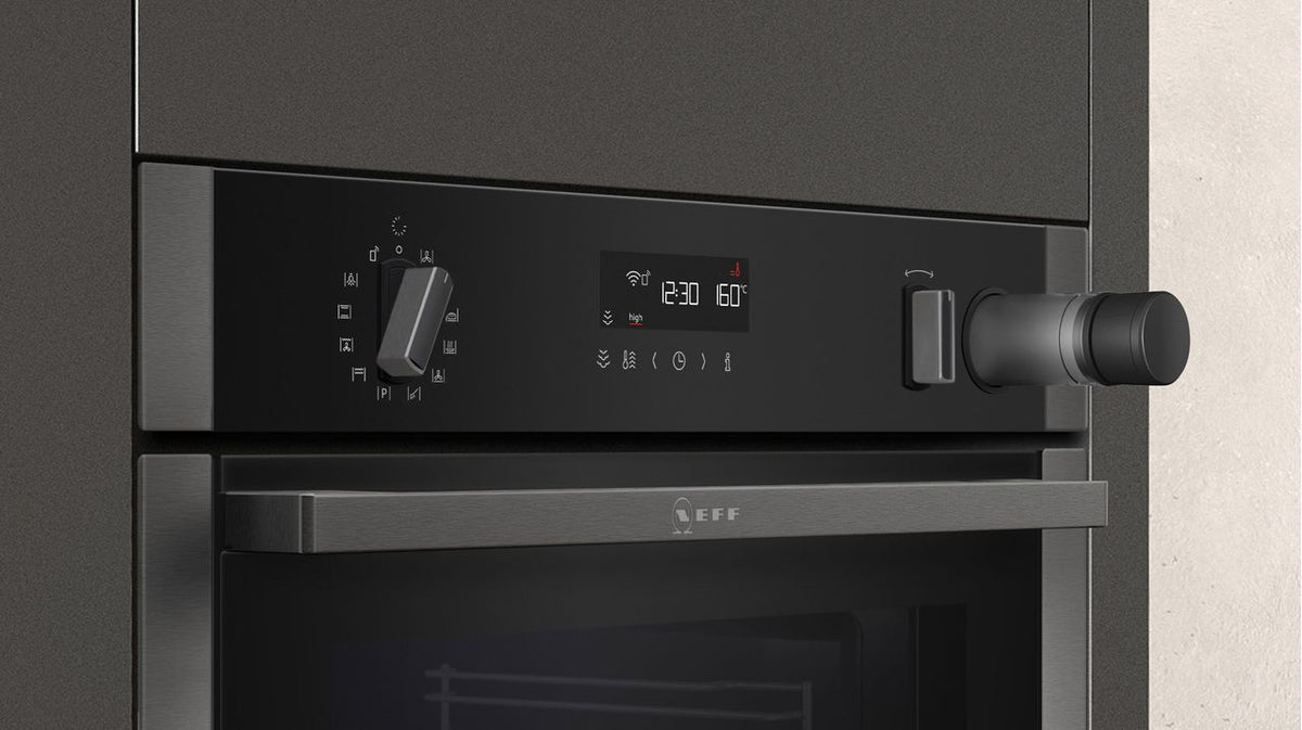 NEFF N50 Slide&Hide® B3AVH4HG0B Built In Electric Single Oven - Graphite Grey - A Rated