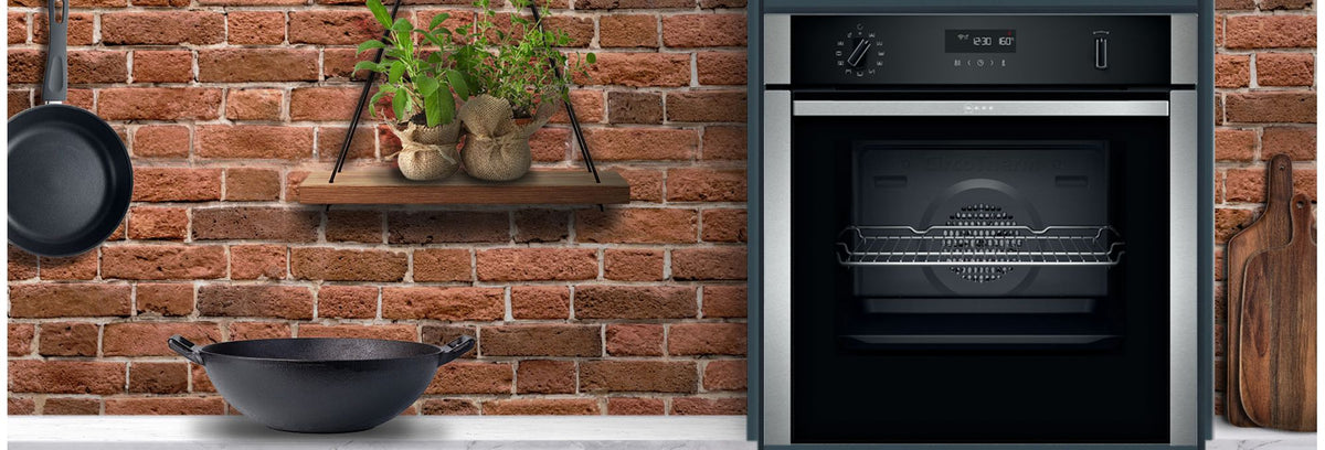 NEFF N50 Slide&Hide® B6ACH7HH0B Wifi Connected Built In Electric Single Oven with Pyrolytic Cleaning - Stainless Steel - A Rated