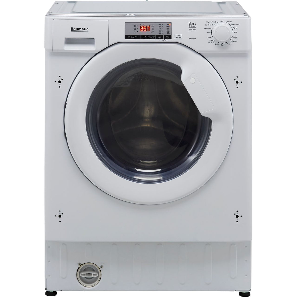 Baumatic BDI1485D4E-1 Integrated 8Kg - 5Kg Washer Dryer with 1400 rpm - White - E Rated