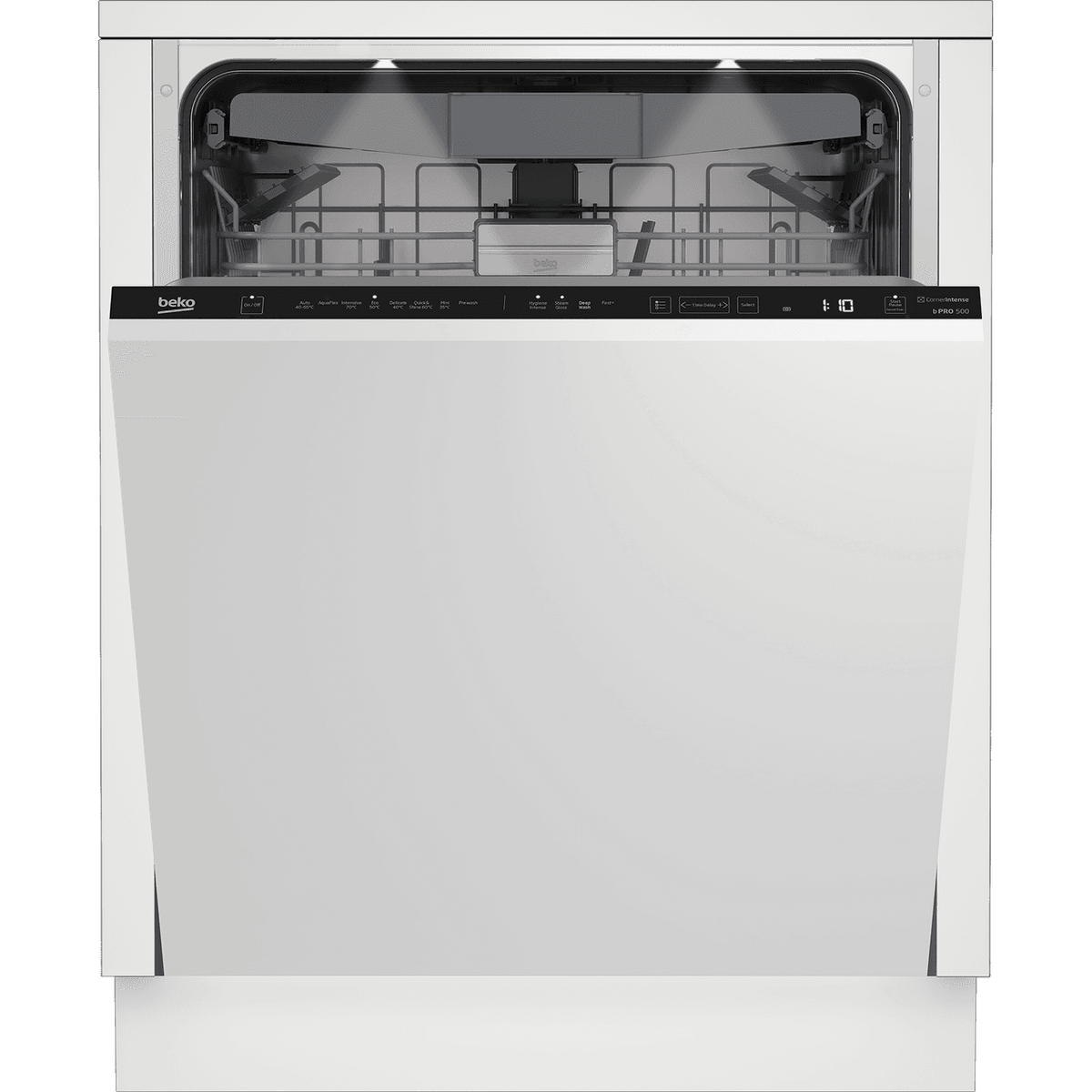 Beko BDIN38650C Fully Integrated Standard Dishwasher - White Control Panel with Fixed Door Fixing Kit - B Rated