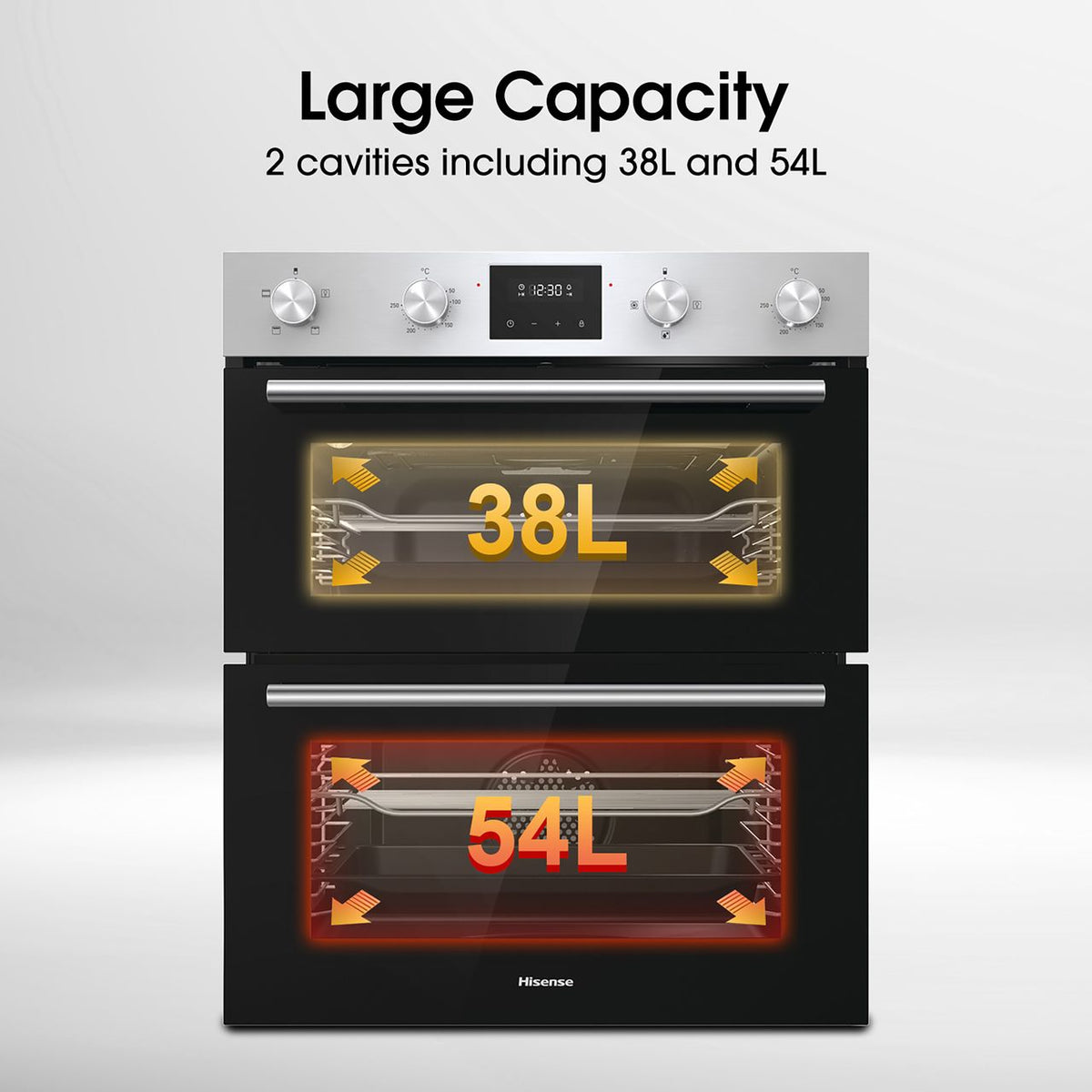 Hisense BID75211XUK Built Under Electric Double Oven - Stainless Steel - A-A Rated