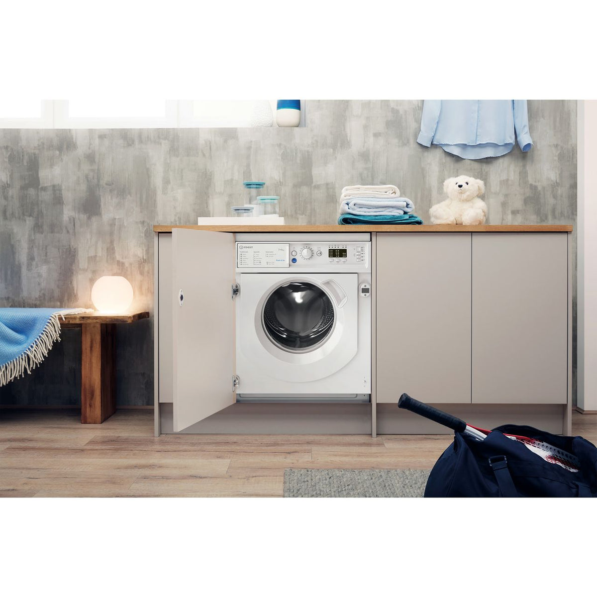 Indesit BIWDIL75125UKN Integrated 7Kg - 5Kg Washer Dryer with 1200 rpm - White - F Rated