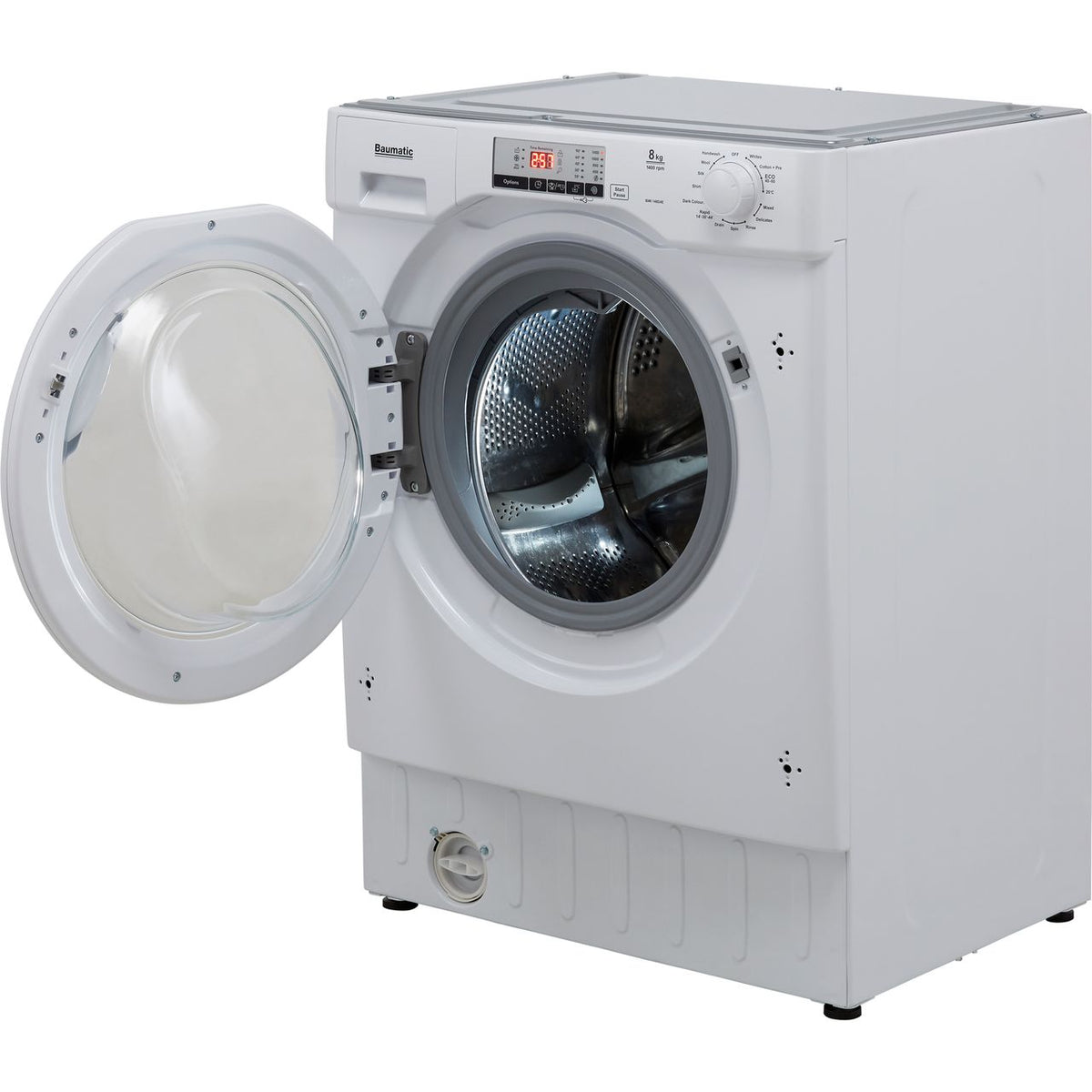 Baumatic BWI148D4E Integrated 8kg Washing Machine with 1400 rpm - White - D Rated