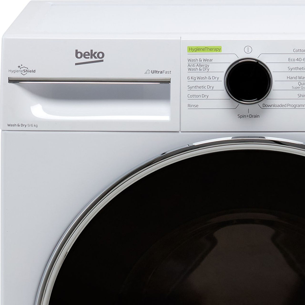 Beko UltraFast RecycledTub® B3D59644UW 9Kg - 6Kg Washer Dryer with 1400 rpm - White - D Rated