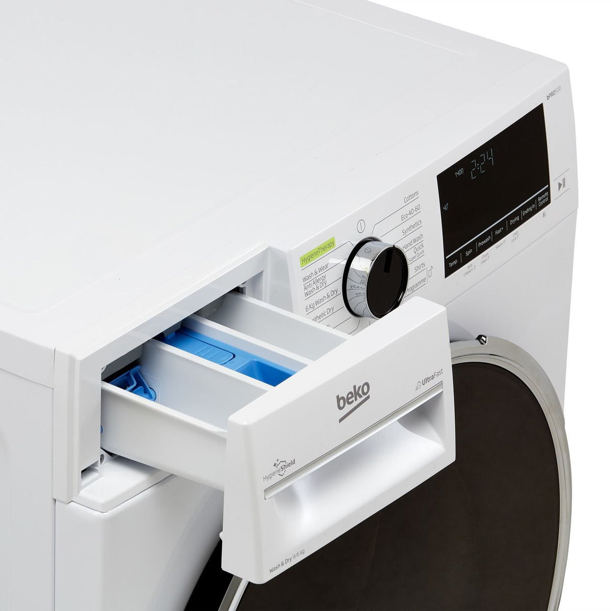 Beko UltraFast RecycledTub® B3D59644UW 9Kg - 6Kg Washer Dryer with 1400 rpm - White - D Rated