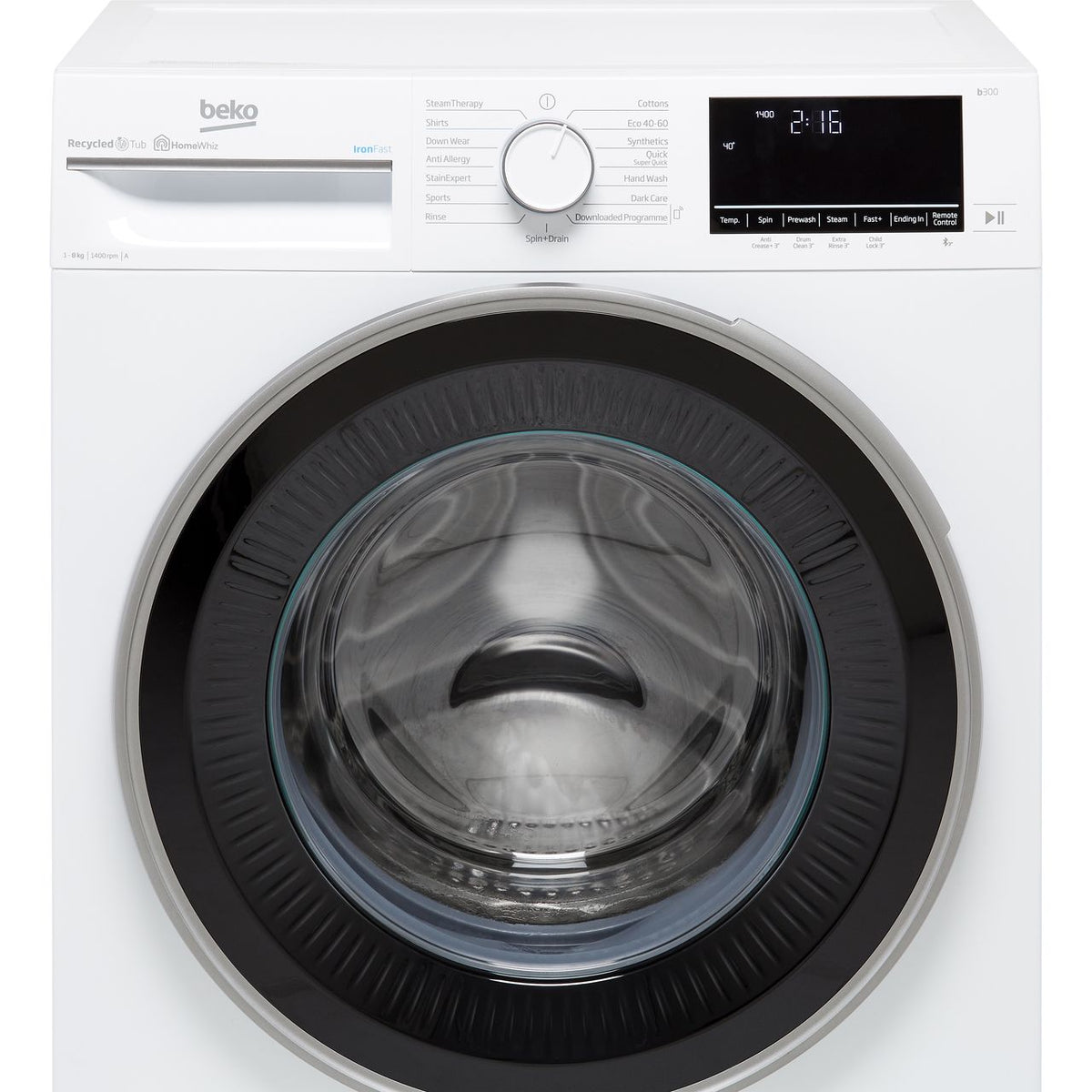 Beko B3W5841IW 8kg Washing Machine with 1400 rpm - White - A Rated