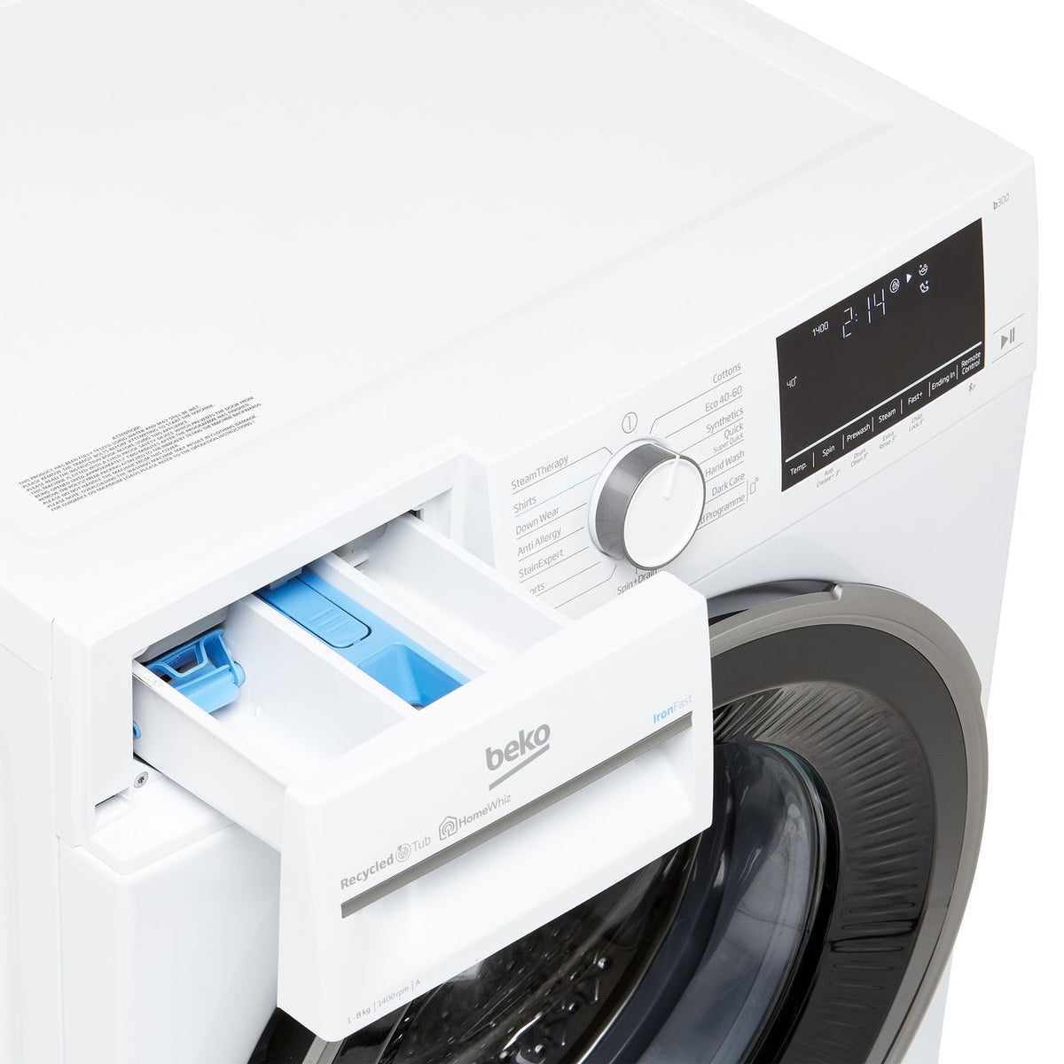 Beko B3W5841IW 8kg Washing Machine with 1400 rpm - White - A Rated