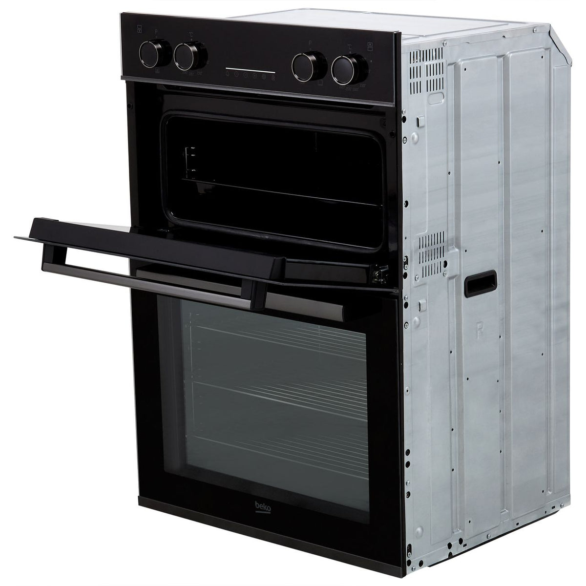 Beko RecycledNet® BBXDF29300Z Built In Electric Double Oven - Dark Steel - A-A Rated