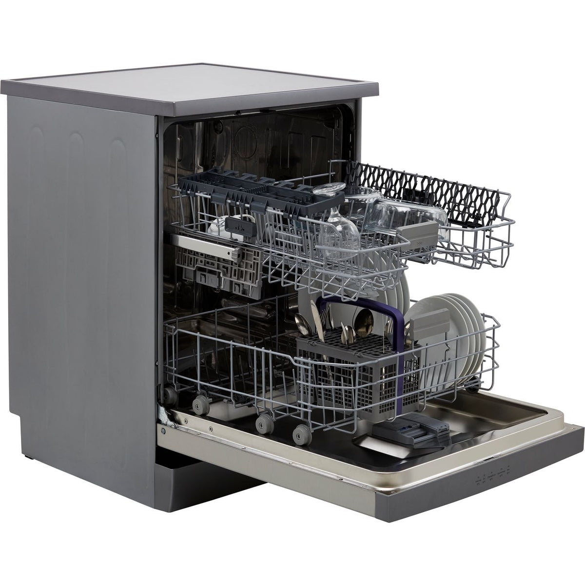 Beko BDFN15430X Standard Dishwasher - Stainless Steel - D Rated