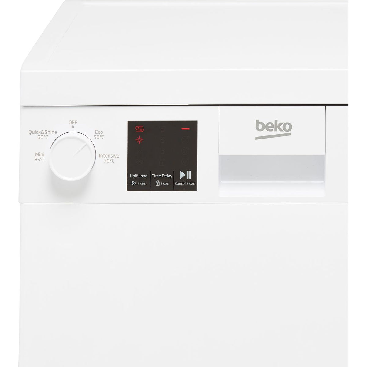 Beko DVS04X20W Slimline Dishwasher - White - E Rated