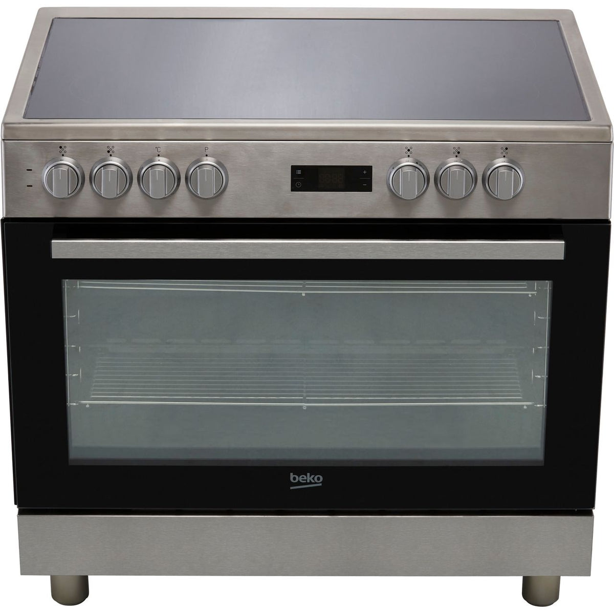 Beko GF17300GXNS 90cm Electric Range Cooker with Ceramic Hob - Stainless Steel - A Rated