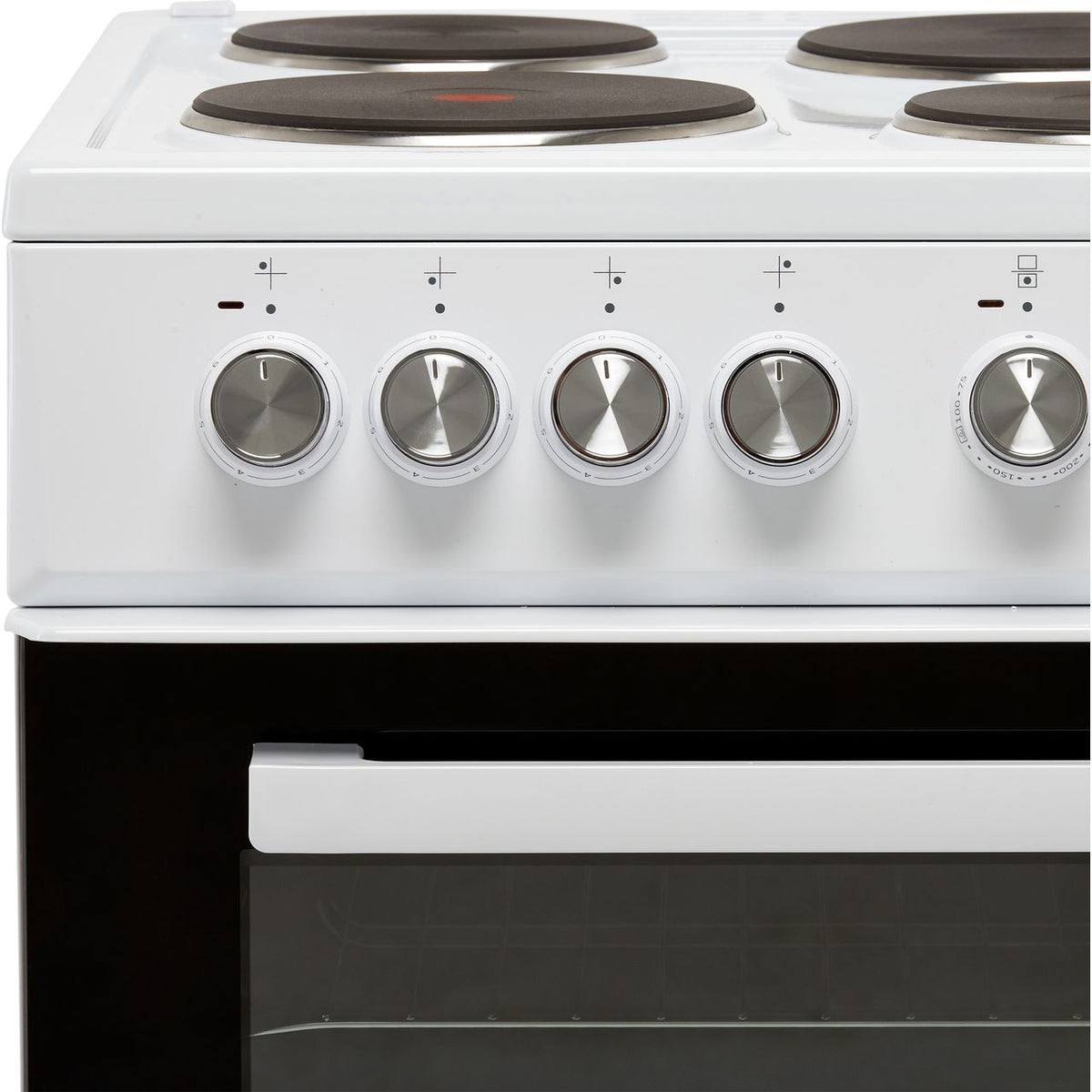 Beko KD531AW 50cm Electric Cooker with Solid Plate Hob - White - A Rated