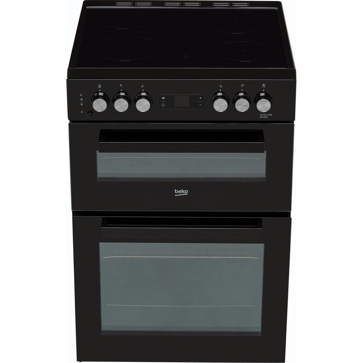 Beko KDCS663K Electric Cooker with Ceramic Hob - Black - A-A Rated