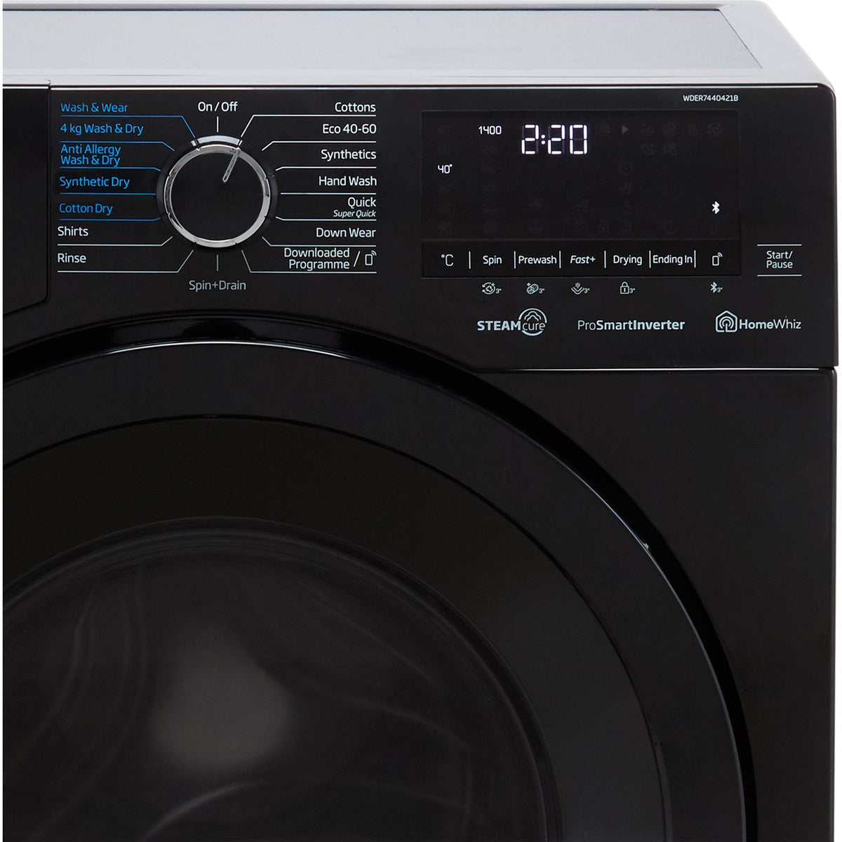 Beko RecycledTub® WDER7440421B 7Kg - 4Kg Washer Dryer with 1400 rpm - Black - D Rated