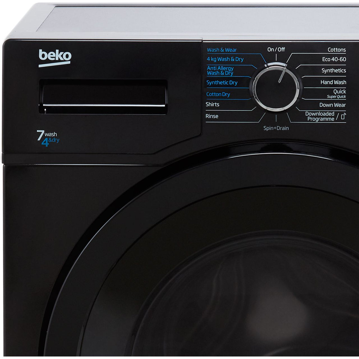 Beko RecycledTub® WDER7440421B 7Kg - 4Kg Washer Dryer with 1400 rpm - Black - D Rated