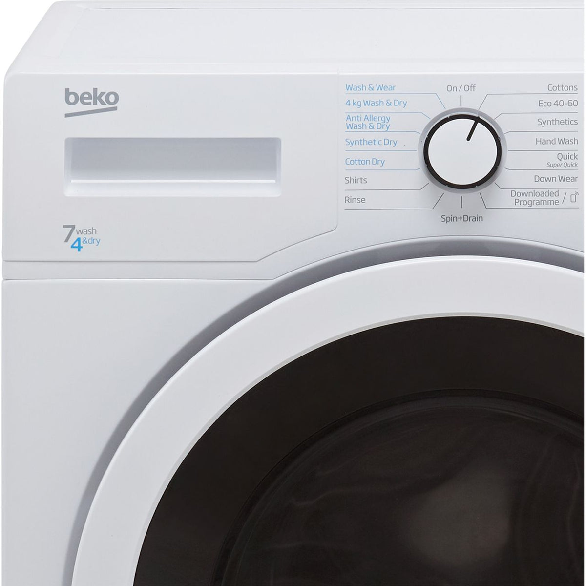 Beko RecycledTub® WDER7440421W 7Kg - 4Kg Washer Dryer with 1400 rpm - White - D Rated