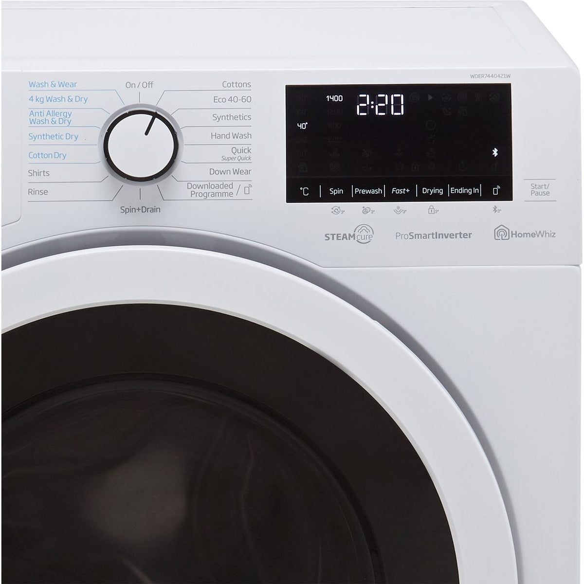 Beko RecycledTub® WDER7440421W 7Kg - 4Kg Washer Dryer with 1400 rpm - White - D Rated