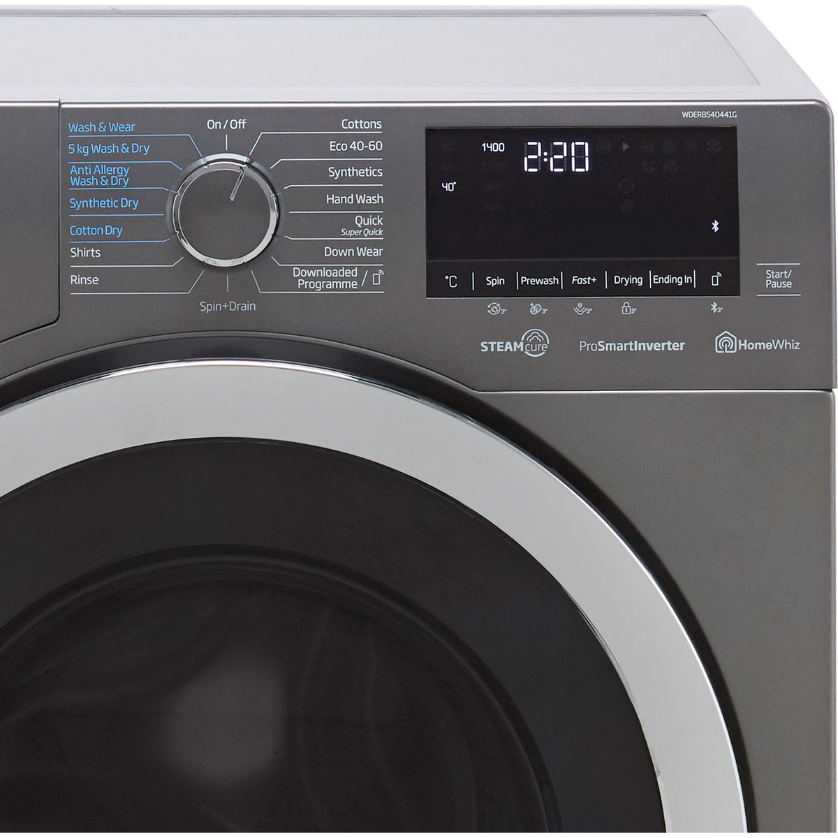 Beko SteamCure RecycledTub® WDER8540441G 8Kg - 5Kg Washer Dryer with 1400 rpm - Graphite - D Rated