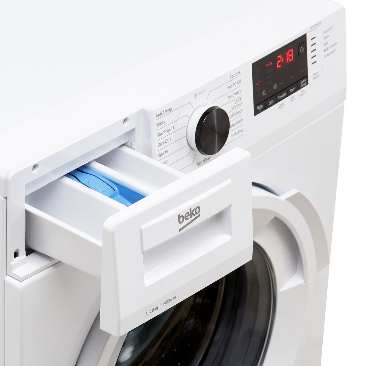 Beko WTL104121W 10kg Washing Machine with 1400 rpm - White - B Rated