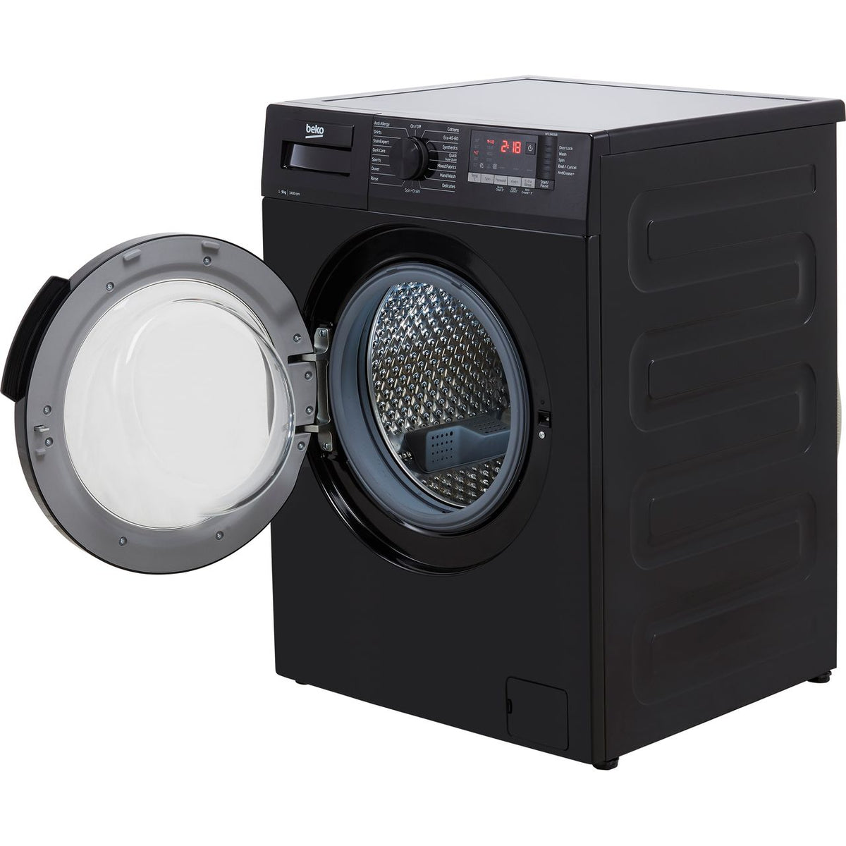 Beko WTL94151B 9kg Washing Machine with 1400 rpm - Black - B Rated