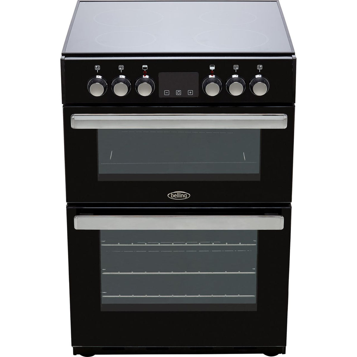 Belling Cookcentre 60E Electric Cooker with Ceramic Hob - Black - A-A Rated