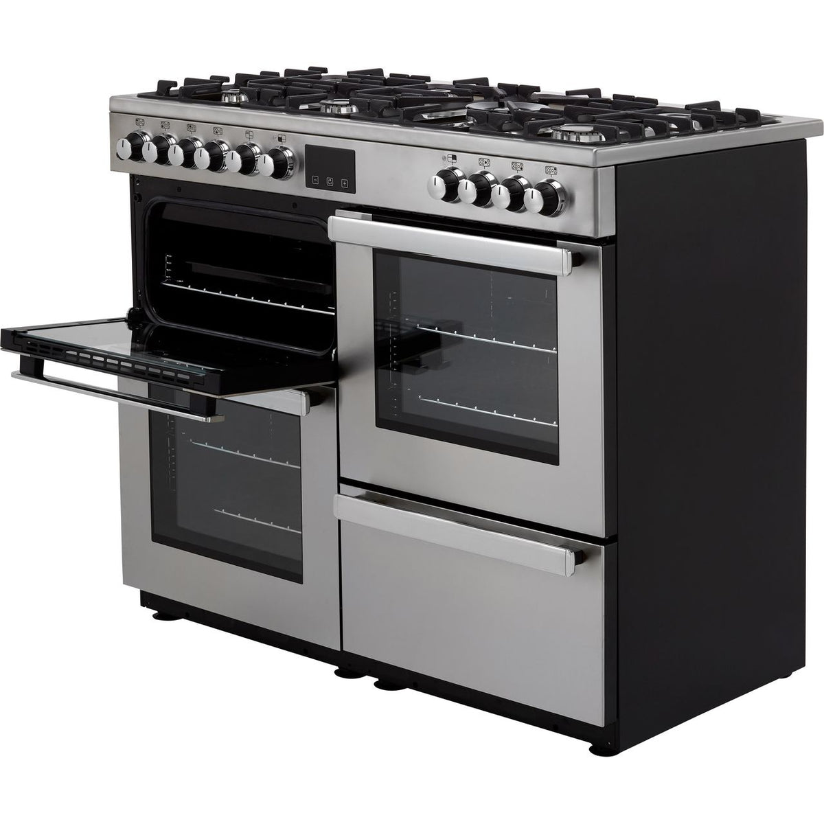 Belling Cookcentre100DFT Prof 100cm Dual Fuel Range Cooker - Stainless Steel - A-A Rated