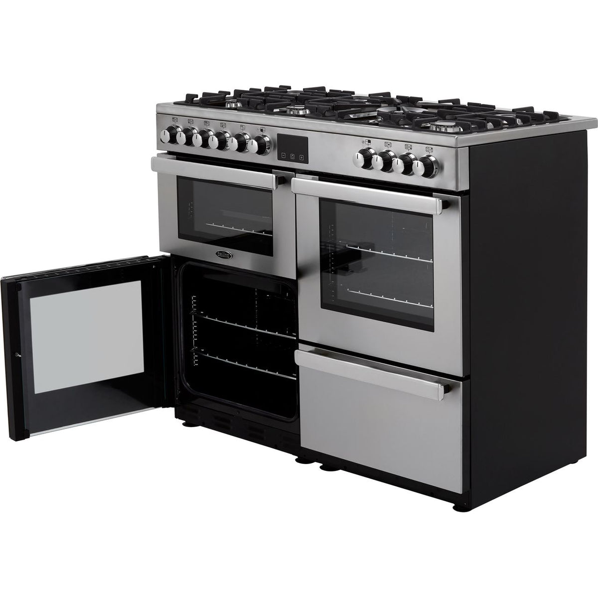 Belling Cookcentre100DFT Prof 100cm Dual Fuel Range Cooker - Stainless Steel - A-A Rated