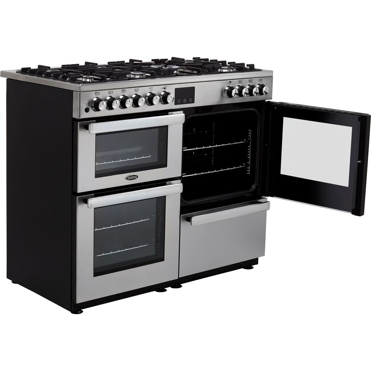 Belling Cookcentre100DFT Prof 100cm Dual Fuel Range Cooker - Stainless Steel - A-A Rated